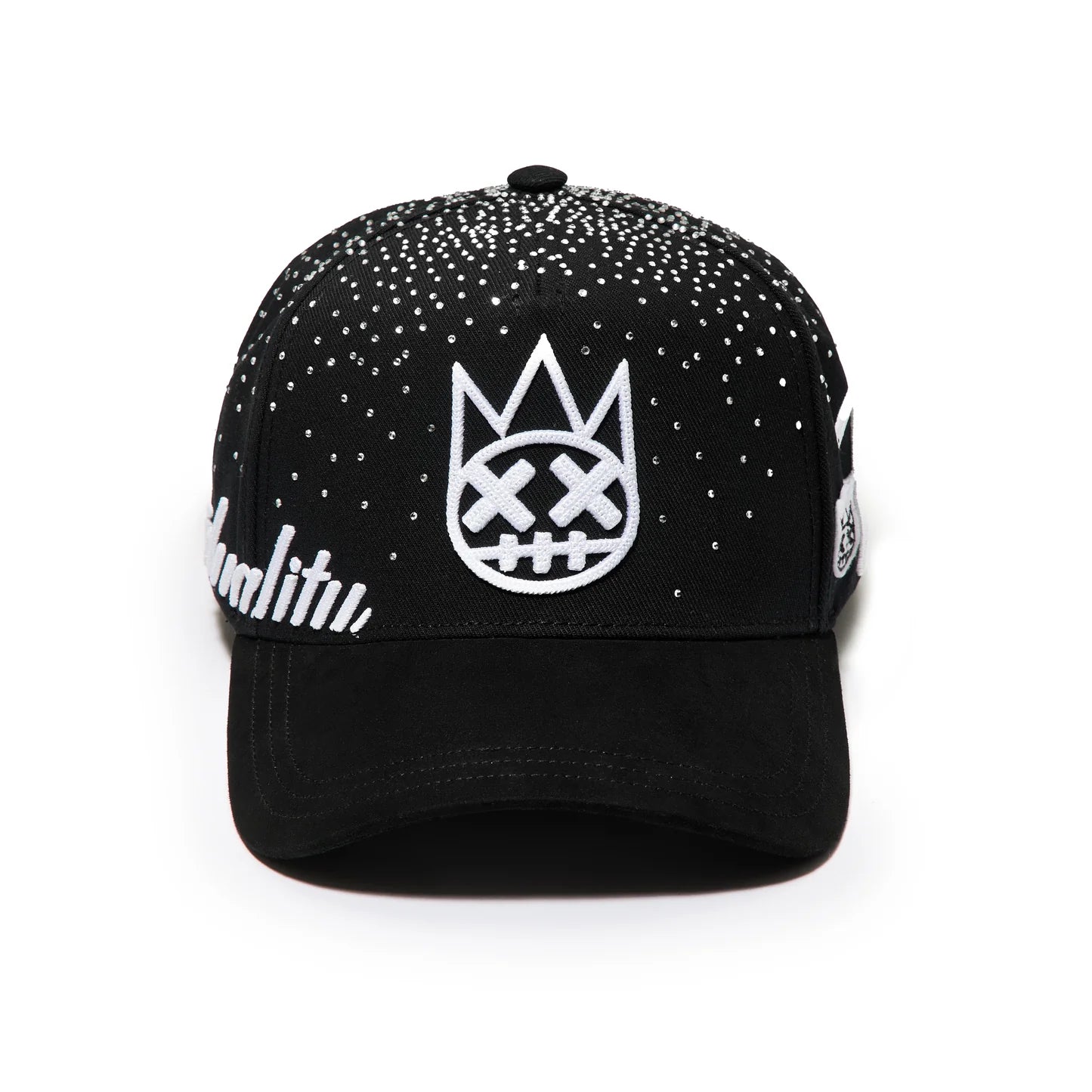 Cult's Exclusive "Crystals" 5 Panel A Frame Trucker Hat in Black 625BC-CC03A