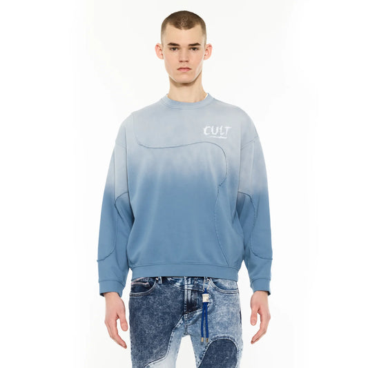 Cult's Crew Novelty Sweatshirt in Blue Steel 625B10-FC25A