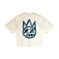 Cult's Oversized Heavyweight Boxy Short Sleeve Crew Neck Tee "Painter" in Winter White  625B10-K36A