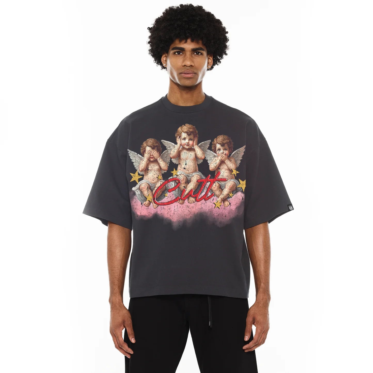 black t-shirt
