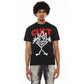 Cult's Heavyweight Short Sleeve Crew Neck Tee "Illusion" in Black  625B7-K30A-S