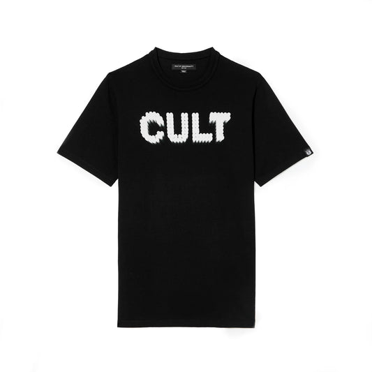 Cult's Heavyweight Short Sleeve Crew Neck Tee "Trippy" in Black  625B7-K46A-XS