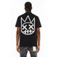 Cult's Heavyweight Short Sleeve Crew Neck Tee "Trippy" in Black  625B7-K46A-XS