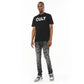 Cult's Heavyweight Short Sleeve Crew Neck Tee "Trippy" in Black  625B7-K46A-XS