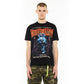 Cult's Heavyweight Short Sleeve Crew Neck Tee "Psychedelic" in Black 625B7-K49A
