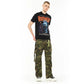 Cult's Heavyweight Short Sleeve Crew Neck Tee "Psychedelic" in Black 625B7-K49A