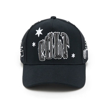Cult x El Alfa Premium Paisley 5 Panel A Frame Trucker Hat in Black 625B8-CH63A