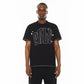 Cult x El Alfa Premium Short Sleeve Crew Neck Tee "Paisley" in Black 625B8-K28A