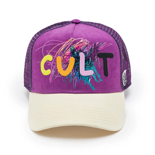 Cult's Logo Mesh Back Trucker Hat "Cult Logo" in Hyacinth Violet 625BC-CH101A