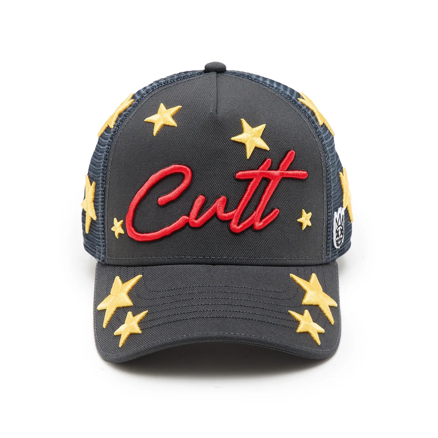 Cult's Logo Mesh Back Trucker Hat "Cherubs" in Steel  625BC-CH51A-ONE
