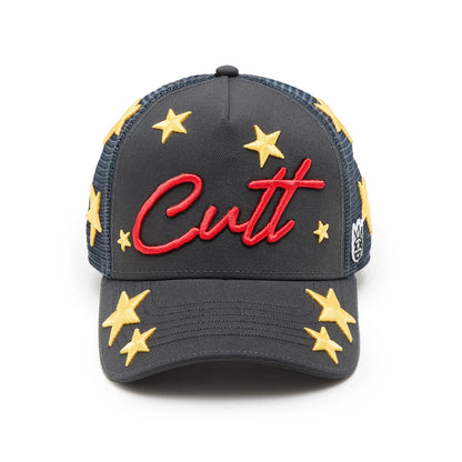Cult's Logo Mesh Back Trucker Hat "Cherubs" in Steel  625BC-CH51A-ONE