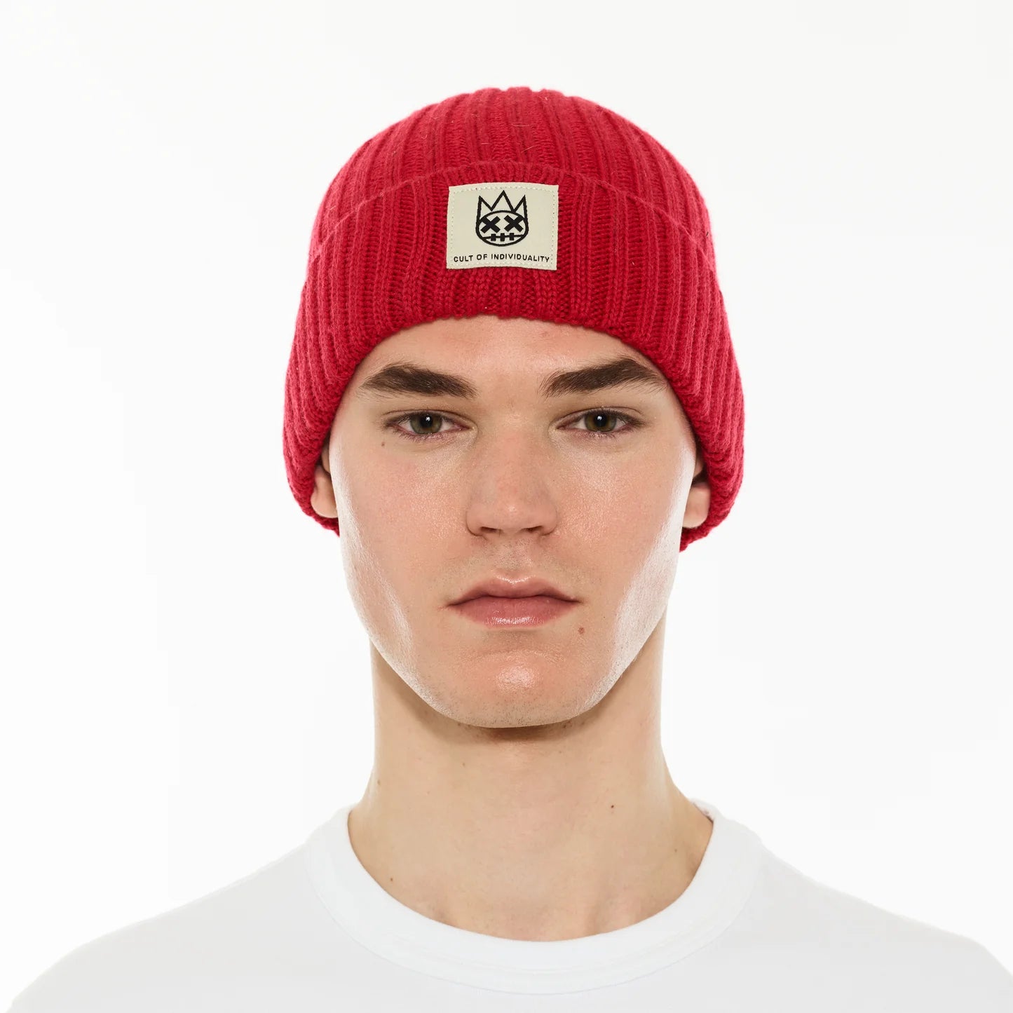 Cult's Knit Hat in Rouge Red 625BC-CH84A