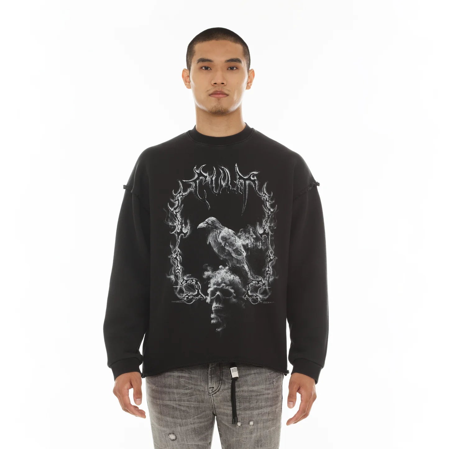 Cult's Novelty Fleece Crew Sweatshirt in Vintage Charcoal 626A1-FC16A