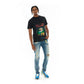 Cult's Short Sleeve Crew Neck Tee "Aliens" in Black  626A1-K23A