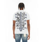 Cult's Short Sleeve Crew Neck Tee "Evolution" in White  626A1-K24A