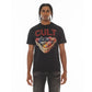Cult's Heavyweight Short Sleeve Crew Neck Tee "Billiards" in Black SKU: 626A4-K29A