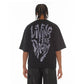 Cult's Oversized Short Sleeve Crew Neck Tee "Living The Dream" in Black  626A4-K37A