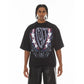 Cult's Oversized Short Sleeve Crew Neck Tee "Living The Dream" in Black  626A4-K37A