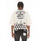 Cult's Oversized Short Sleeve Crew Neck Tee "Racer" in Winter White 626A4-K41A
