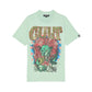 Cult's Heavyweight Short Sleeve Crew Neck Tee "Lion" in Granite Green 626A4-K49A