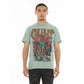Cult's Heavyweight Short Sleeve Crew Neck Tee "Lion" in Granite Green 626A4-K49A