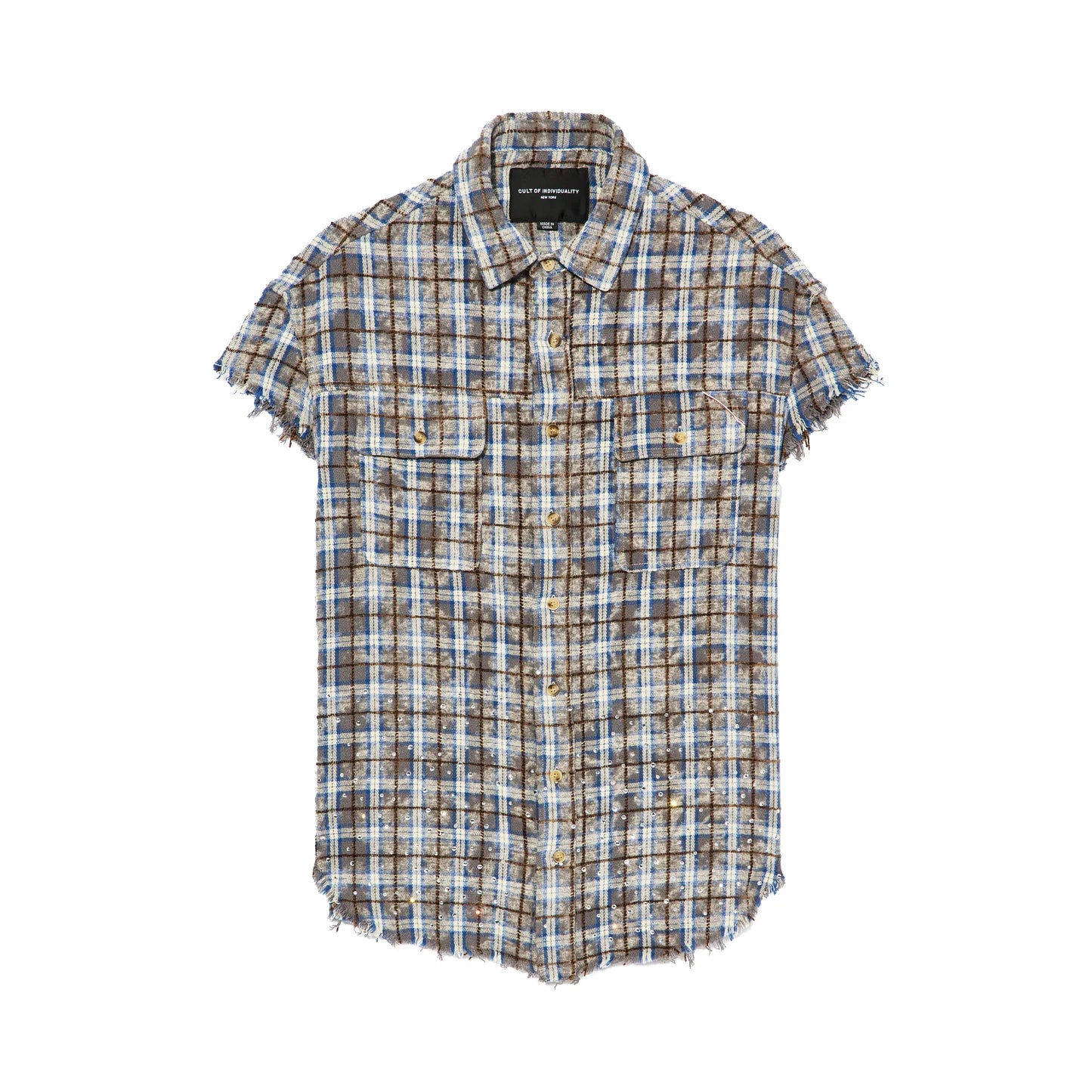 Cult's Sleeveless Woven Shirt in Sky Blue  626A4-WS79A