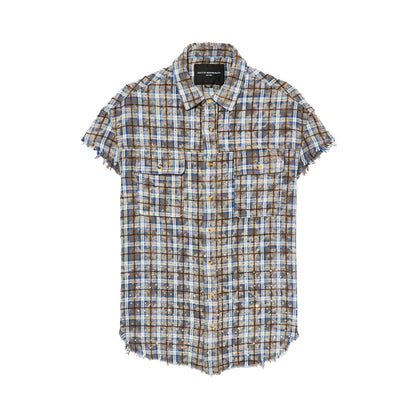Cult's Sleeveless Woven Shirt in Sky Blue  626A4-WS79A