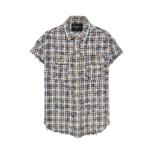 Cult's Sleeveless Woven Shirt in Sky Blue  626A4-WS79A