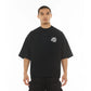 Cult's Oversized Short Sleeve Crew Neck Tee "Splatter Logo" in Black 626A5-K22A