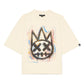 Cult's Oversized Short Sleeve Crew Neck Tee "Scribble Logo" in Winter White S626A5-K39A