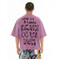 Cult's Oversized Short Sleeve Crew Neck Tee "Til Death Do We Part" in Dusty Lavender 626A5-K40A