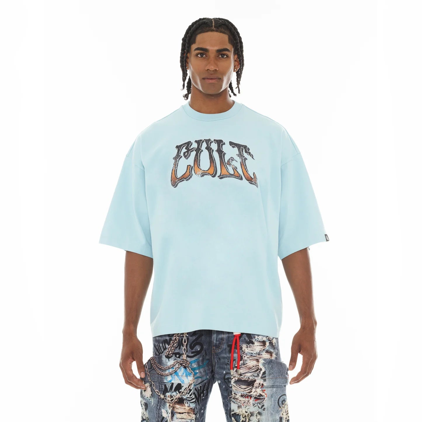 Cult's Oversized S/S Crew Neck Tee Summer Of Something Special 2026 in Blue Glow  626A5-K48A