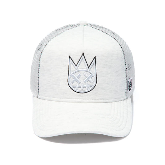 Cult's Mesh Back Trucker Hat "Paisley" In Winter White  626AC-CH60A