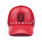 Cult's Mesh Back Trucker Hat "Horseman" In Rococco Red  626AC-CH56A