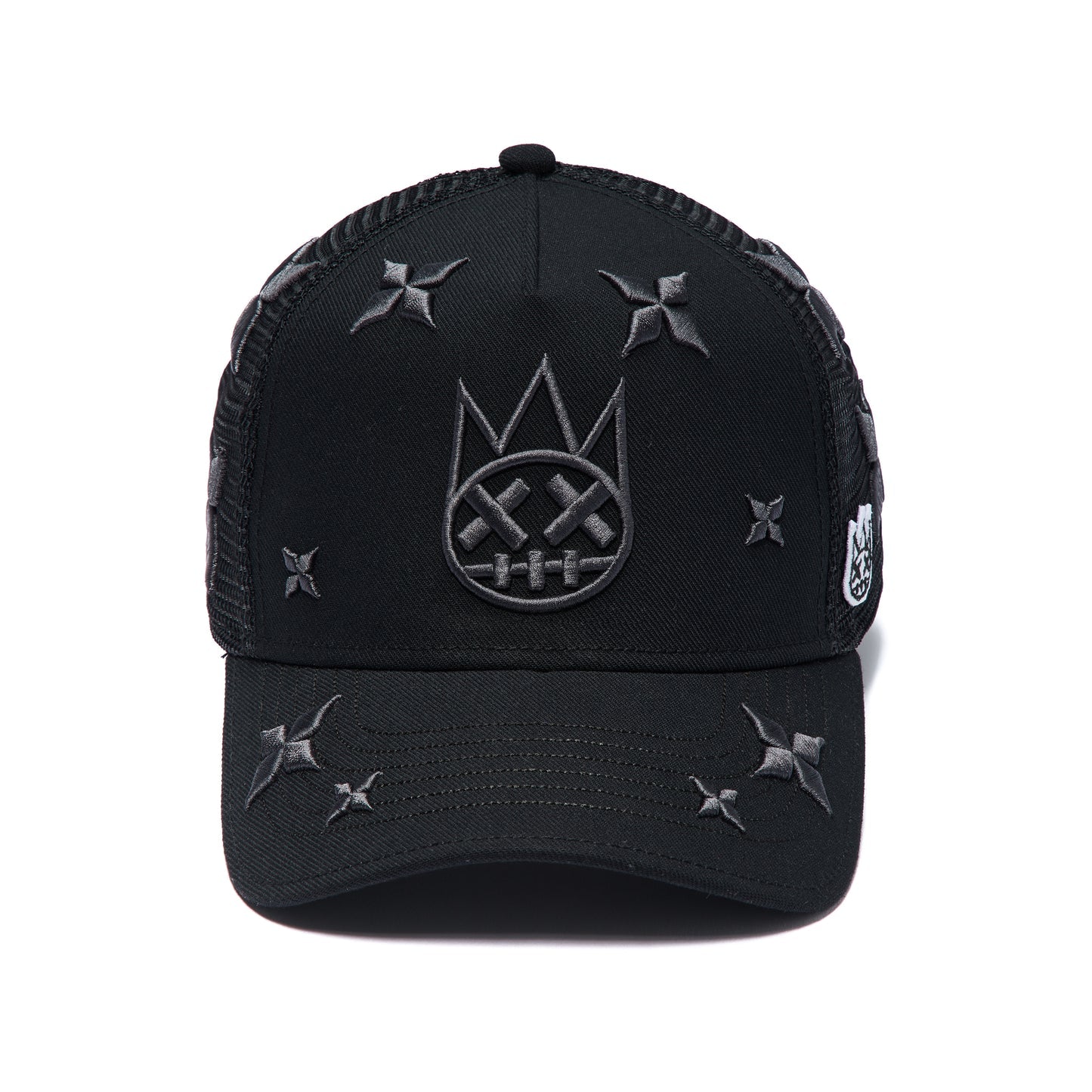 Cult's Shimuchan Logo Mesh Back Trucker Hat "Star Embroidery" In Black  626AC-CH58A