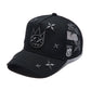 Cult's Shimuchan Logo Mesh Back Trucker Hat "Star Embroidery" In Black  626AC-CH58A