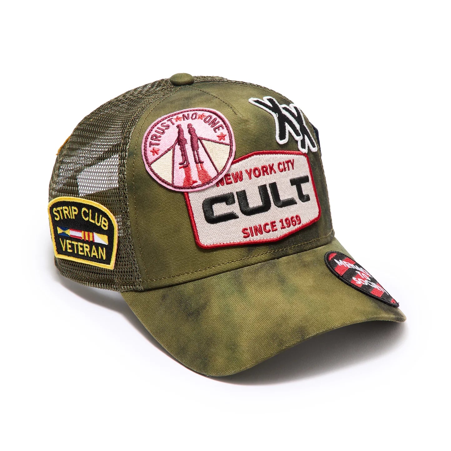 Cult's Mesh Back Trucker Hat "Camo Patch" In Camo 626AC-CH62A