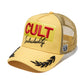 Cult's Mesh Back Trucker Hat "Racing" In Yellow Gold 626AC-CH63A