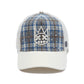 Cult's Mesh Back Trucker Hat "Plaid" In Blue Plaid  626AC-CH64A