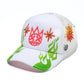 Cult's Mesh Back Trucker Hat "Sunny Daze Spider" In Winter White 626AC-CH65A