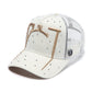 Cult's Mesh Back Trucker Hat "Cult Arch Logo" In Winter White 626AC-CH68A