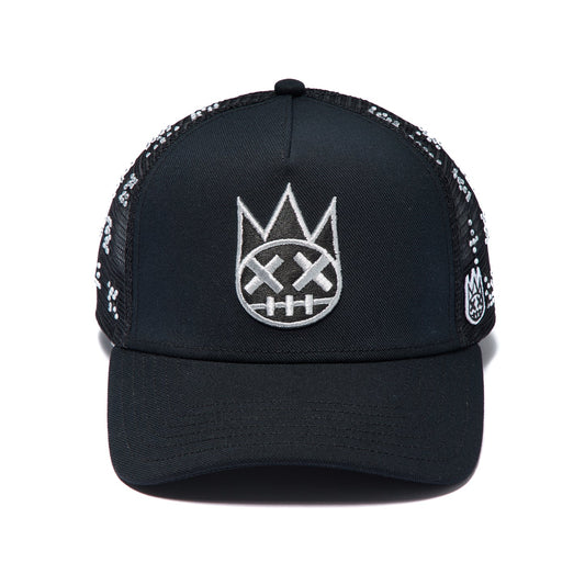 Cult's Repeat Pattern With Crystals Hat In Black 626AC-CH79A