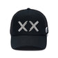 Cult's White Crystals Mesh Trucker Hat "XX" Logo In Black/White  626AC-CH81A