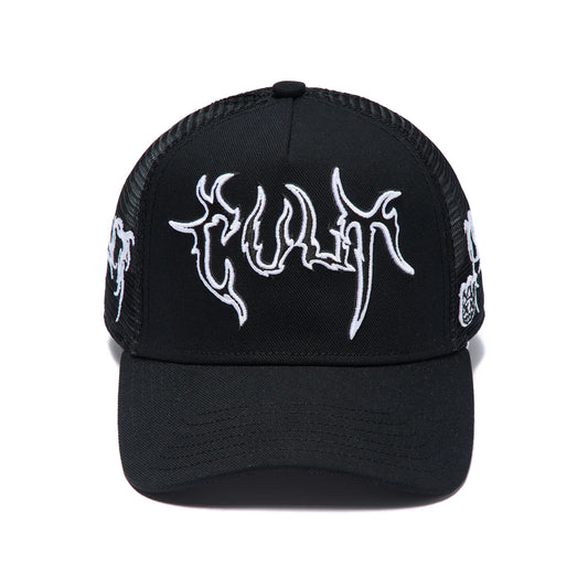 Cult's Mesh Back Trucker Hat "Raven" In Black 626AC-CH83A