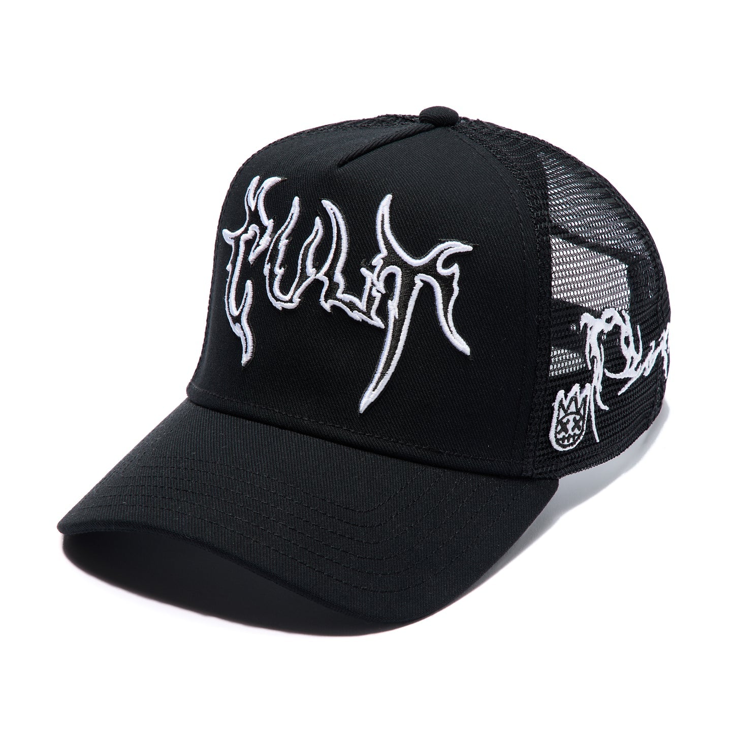 Cult's Mesh Back Trucker Hat "Raven" In Black 626AC-CH83A