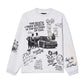 Cult's French Terry Fleece Crew Sweatshirt "The Death Of Free Speec In Heather Grey 626B8-FC19A