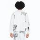 Cult's French Terry Fleece Crew Sweatshirt "The Death Of Free Speec In Heather Grey 626B8-FC19A