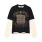 Cult's Long Sleeve Layered Thermal Tee "Rock N Roll Saved My Soul" In Black  626B8-LST72A