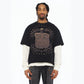 Cult's Long Sleeve Layered Thermal Tee "Rock N Roll Saved My Soul" In Black  626B8-LST72A