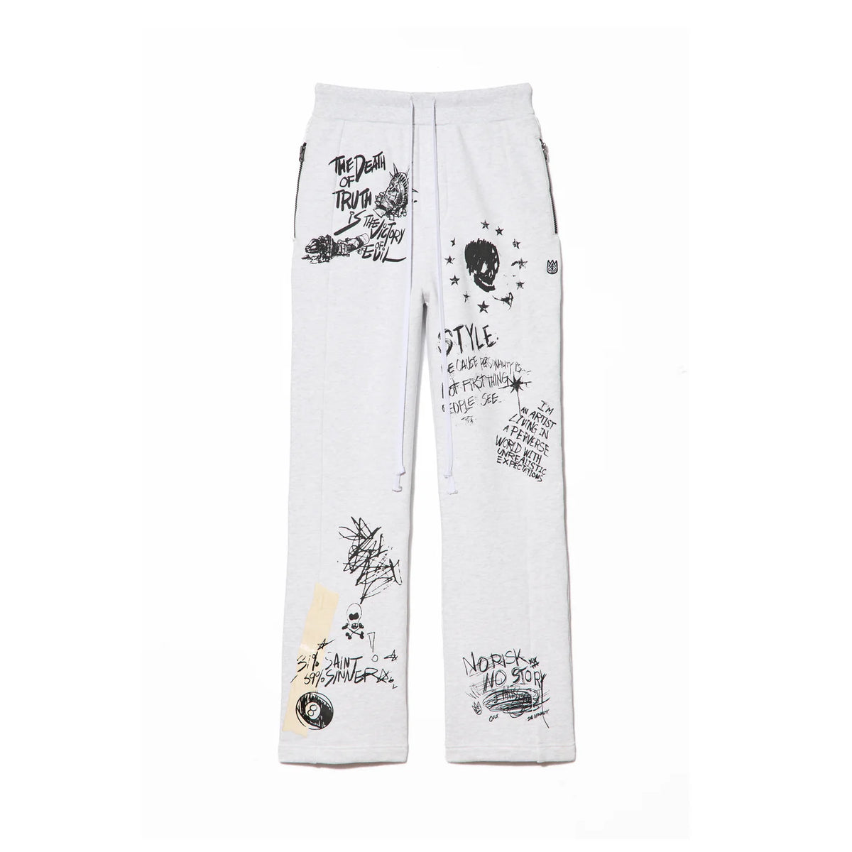 Cult's French Terry Open Hem Sweatpants 620 Grams In Heather Grey 626B8-SP14E